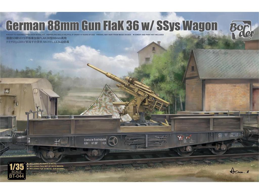 German 88mm Gun FlaK 36 with SSys Wagon (Vista 1)