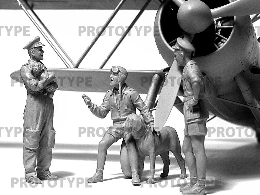 Pilotos Italianos con uniforme tropical 1939-1943 (Vista 2)