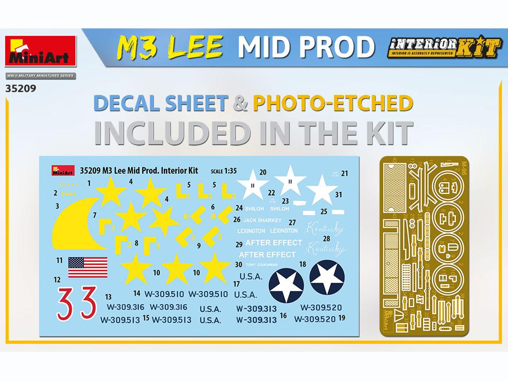 M3 LEE Mid Production. Interior Kit (Vista 2)