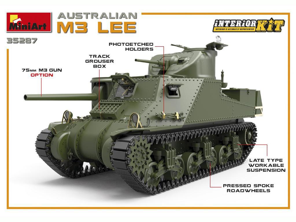 Australian M3 LEE. Interior Kit (Vista 4)