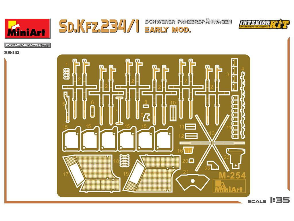 Sd.Kfz.234/1 Schwerer Panzerspahwagen. Early Mod Interior Kit (Vista 7)