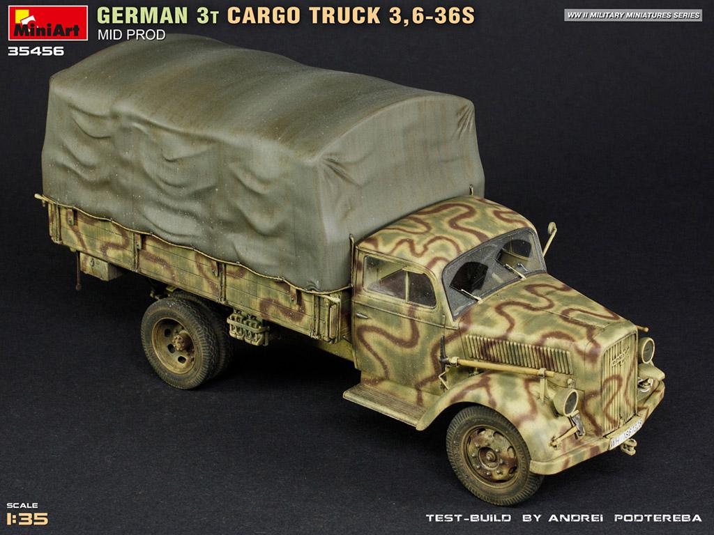 Camión German 3t Cargo Truck 3,6-36S Mid Prod (Vista 13)