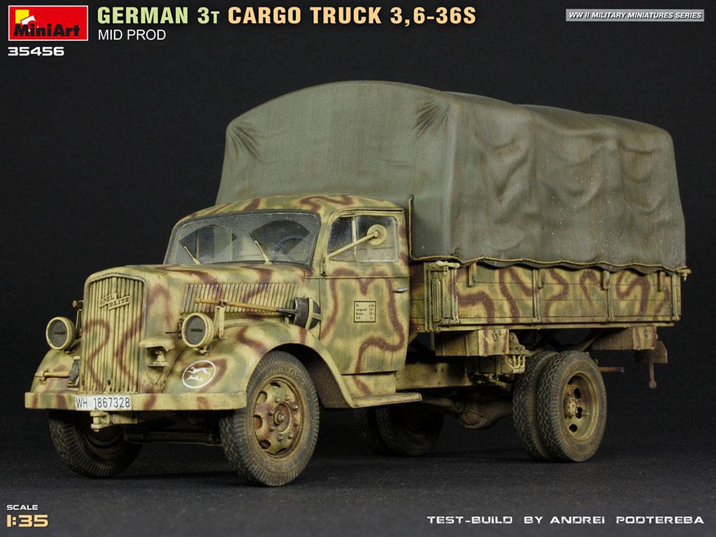 Camión German 3t Cargo Truck 3,6-36S Mid Prod (Vista 14)