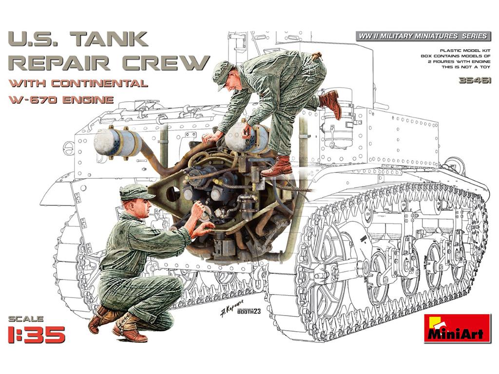 U.S. Tank Repair Crew w/Continental W-670 Engine (Vista 1)