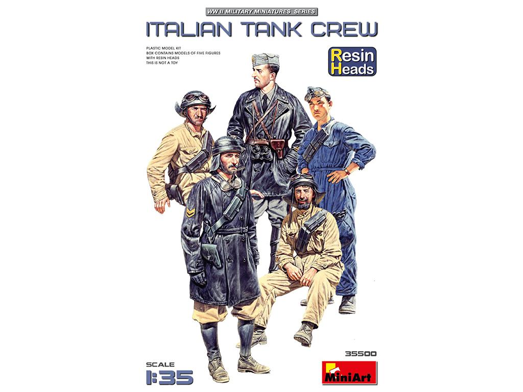 Italian Tank Crew. Resin Heads (Vista 1)