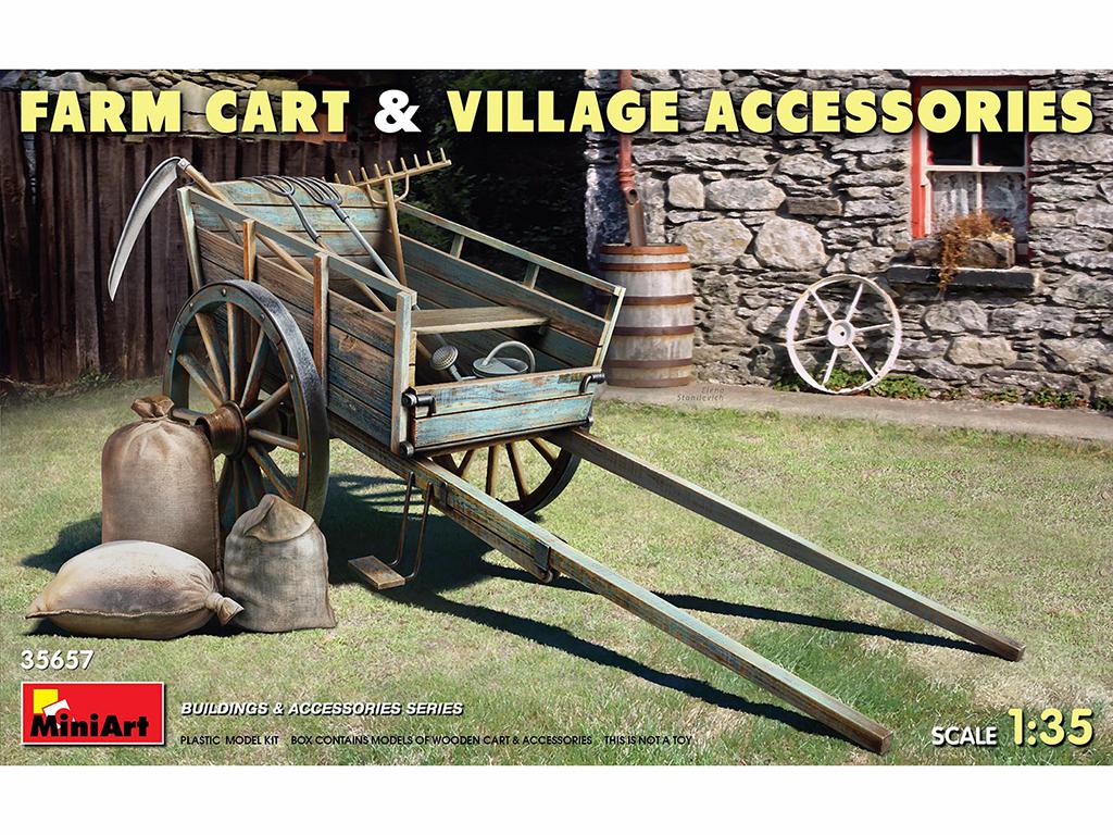 Carrito de granja con accesorios de pueblo (Vista 1)