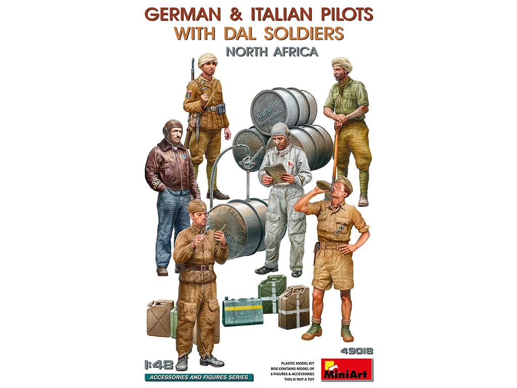 German & Italian Pilots w/DAL Soldiers. North Africa (Vista 1)